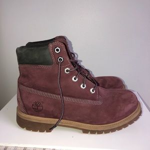Burgundy Timberland Boots